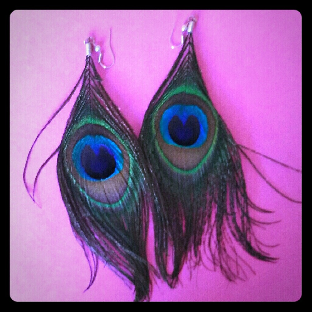 💙Peacock Feather Earrings💙